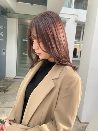 セミロング カラー 艶カラー 🤍🫧/makoのヘアスタイル