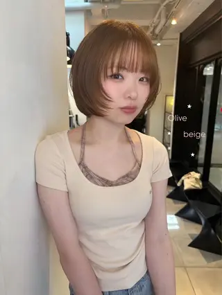 ショート riria/ボブ /ブラウンカラー🎀のヘアスタイル