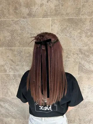 ロング 韓国ヘア/顔周り ヘアセット/加藤優里のヘアスタイル