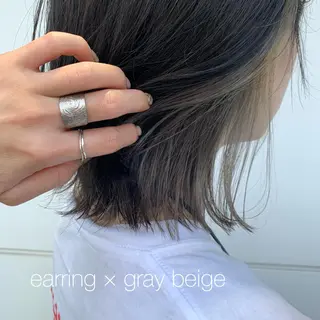 ミディアム カラー RINA🧤 デザインとボブのヘアスタイル