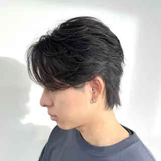 ミディアム メンズ メンズ/心斎橋 /韓流/藤本理希のヘアスタイル