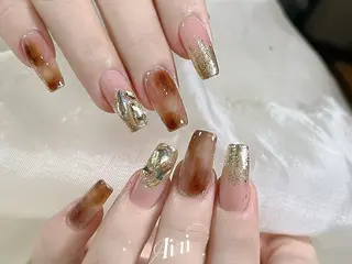 ネイル ネイルサロンAiri 長さ出し·シンプルのネイルデザイン