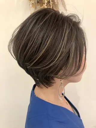 ショート カラー ヘアアレンジ marju銀座 マージュギンザのヘアスタイル