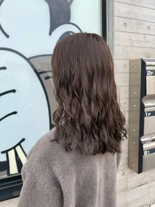 セミロング デジタルパーマ/ ウェーブパーマ/神野のヘアスタイル