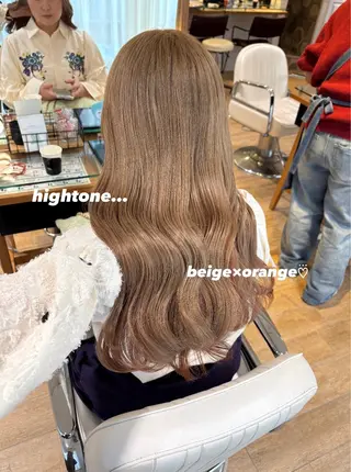 セミロング カラー ヘアアレンジ ハイトーンピンク🍑 ブリーチ🍑RINAのヘアスタイル