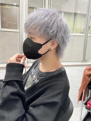 ショート カラー メンズ ミルボンAujua認定サロン Ria  OSAKA 梅田所属・メンズ特化/ マンツーマン/Ryuのヘアスタイル