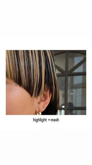 ミディアム カラー パーマ ヘアアレンジ メンズ キッズ ネイル マツエク・マツパ アイブロウ rewards成城学園前店所属・hiro【沿線で叶う 似合わせhair】のヘアスタイル