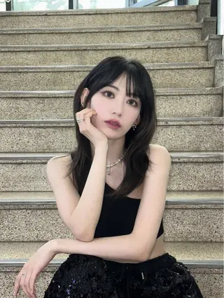 ロング sand clear横浜本店所属・似合わせレイヤー🌟 巻ける縮毛矯正みつきのヘアスタイル