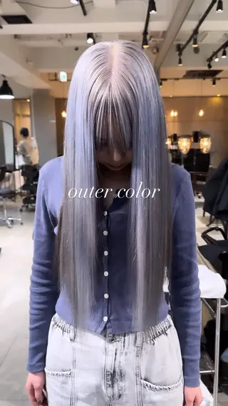 ロング カラー 💜ハイトーン💛 マジカルかいちゃんのヘアスタイル