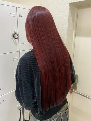ロング カラー トレンド暖色ヘア🍒 miu🍒のヘアスタイル