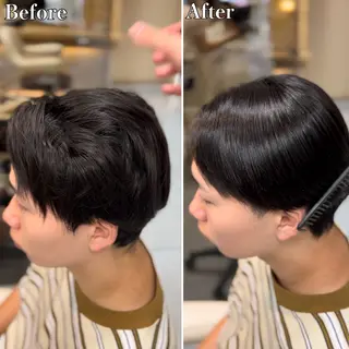ショート パーマ メンズ 🔮メンズ縮毛矯正 毛流れパーマ💎竹永のヘアスタイル