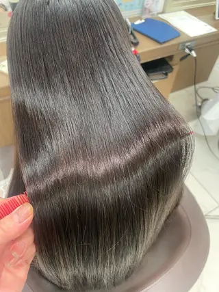 セミロング パーマ 福島成美/髪質改善 縮毛矯正/カラーのヘアスタイル