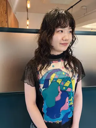 ロング パーマ 暖色/パーマ 🌼クニトウメイのヘアスタイル