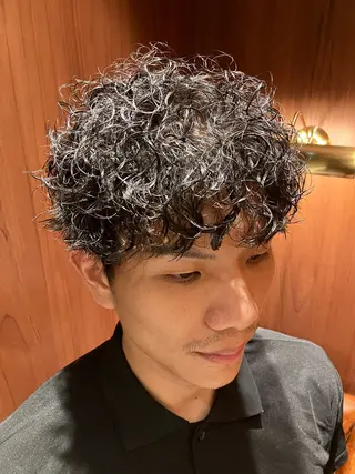 ショート パーマ メンズ BroTokyo Barbershop 有楽町店所属・SAKI SAKIのヘアスタイル