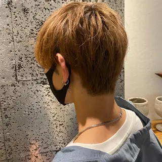 ショート メンズ ブリーチ特化/レイヤ ーカット🥀マサルのヘアスタイル