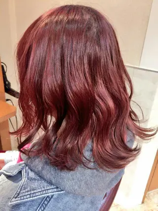 セミロング ミディアム カラー 100%髪質改善特化 TRUNSのヘアスタイル