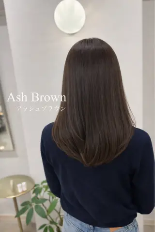 ミディアム カラー ヘアアレンジ ®️レイヤー/透明感 カラー/星野六三四のヘアスタイル