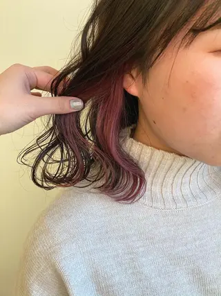 セミロング カラー nono/パーマ /顔まわりカット🐈のヘアスタイル