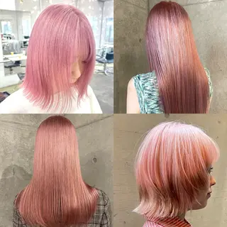 セミロング カラー デザインカラーとハイ トーン/HIROKIのヘアスタイル