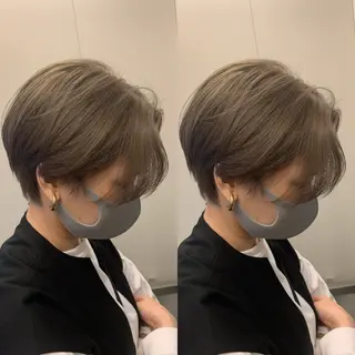 ショート カラー ヘアアレンジ kei/透明感カラー /ベージュ/インナーのヘアスタイル