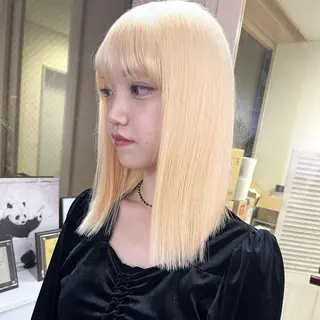 カラー 渋谷🎨ハイトーン× エクステ🎨レンのヘアスタイル