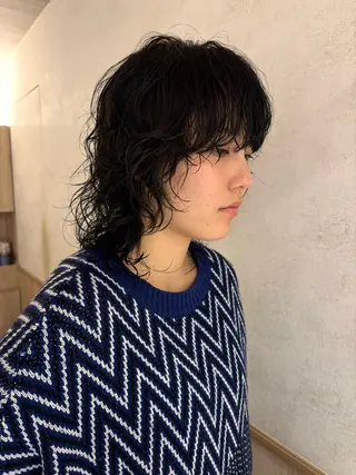 ミディアム カラー パーマ izumi/ ボブ/パーマのヘアスタイル