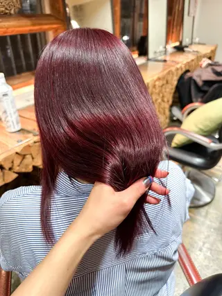 セミロング カラー ヘアアレンジ 🤎ono/ 切りっぱなしボブ🤎のヘアスタイル