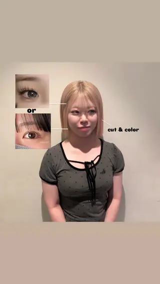 カラー ｢韓国風カラー ｣サナのヘアスタイル