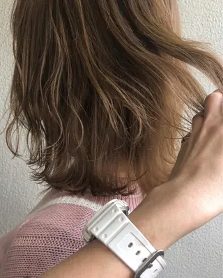 ミディアム 森本裕/オーナー/ スパイラルパーマのヘアスタイル