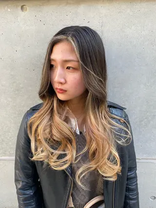 セミロング カラー パーマ ヘアアレンジ メンズ キッズ HairSignature所属・ブリーチ指名神戸 No.1美容師RENのヘアスタイル