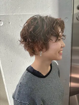 ショート パーマ しみず さくら🌸のヘアスタイル