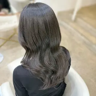 ミディアム カラー miku🧸 カットモデル/韓国風のヘアスタイル