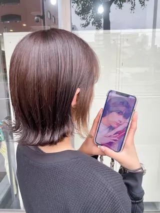ミディアム カラー イワタ マハ/ minim hairのヘアスタイル