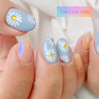 ネイル Rainbow nailsくろちゃんのネイルデザイン