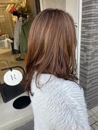 セミロング カラー 髪質改善/ハイライト /🌈瀧澤夕花のヘアスタイル