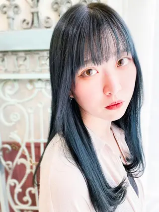 ロング カラー パーマ ヘアアレンジ メンズ 表参道Lise おおいしおりのヘアスタイル