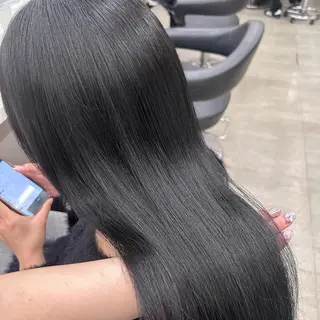 ロング カラー パーマ ヘアアレンジ メンズ キッズ ブリーチなしカラー/ ブラウン/レイヤーのヘアスタイル