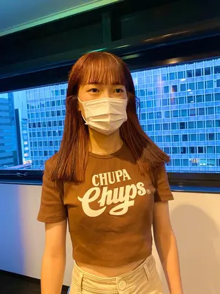 ミディアム 髪と音処　マトぺ所属・デザインカラー/ボブ ブリーチカラー/ユリのヘアスタイル