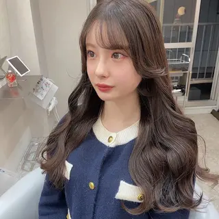 ロング カラー 新宿/韓国ヘア 中明度カラー/かやのヘアスタイル