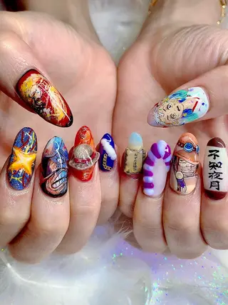 ネイル シェアサロンLei.g(レイジー)所属・3Dアートネイル💗 都築レナのネイルデザイン