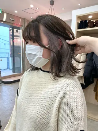 ミディアム カラー ヘアアレンジ 小顔カット/艶 カラー特化♡MIHOのヘアスタイル