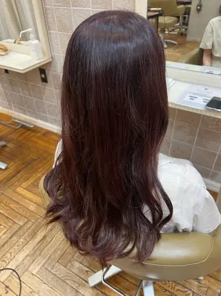 ロング カラー 海老沼 佳緒のヘアスタイル