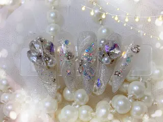 ネイル ネイルサロンAiri 長さ出し·シンプルのネイルデザイン