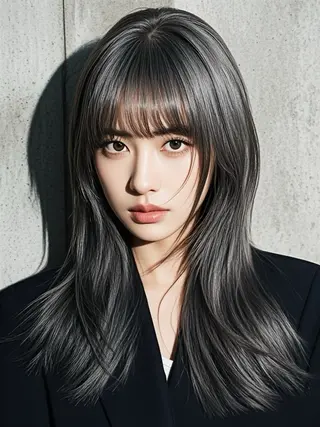 ロング ウルフカット 811 大阪梅田 ウルフのヘアスタイル