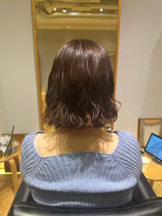 ショート コテ巻き風/ボブ パーマ🌼杉田 萌恵のヘアスタイル