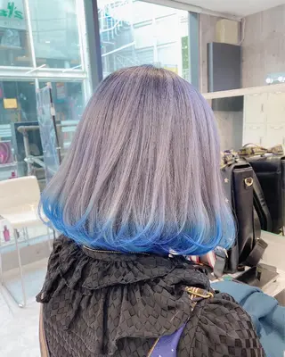 ミディアム ヘアアレンジ メンズ JuNブリーチに 縮毛矯正するプロのヘアスタイル