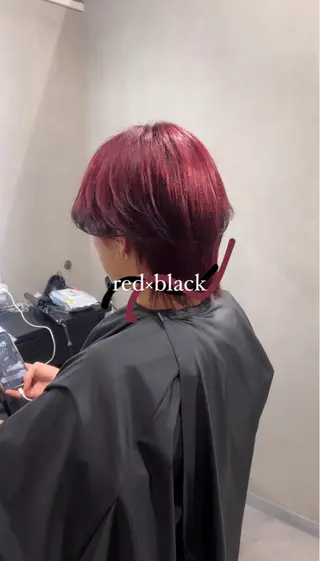 ショート メンズ i.+OSAKA所属・【大阪】縮毛矯正×ハ イトーン✨のヘアスタイル