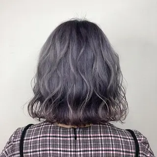 ミディアム カラー ヘアアレンジ 韓国レイヤーカット/ 儚げカラーチナツのヘアスタイル