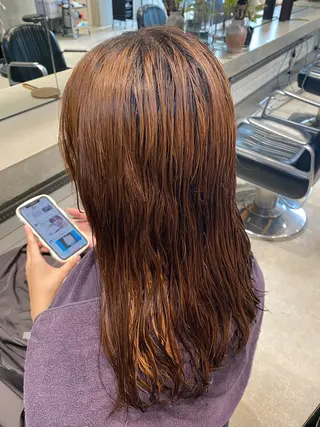 セミロング カット🩵 りこのヘアスタイル