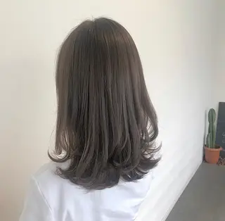 ミディアム カラー GPIP 近藤沙樹のヘアスタイル